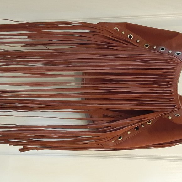 LD Women's Stirrup Native American Fringe Bag - Picture 4 of 6